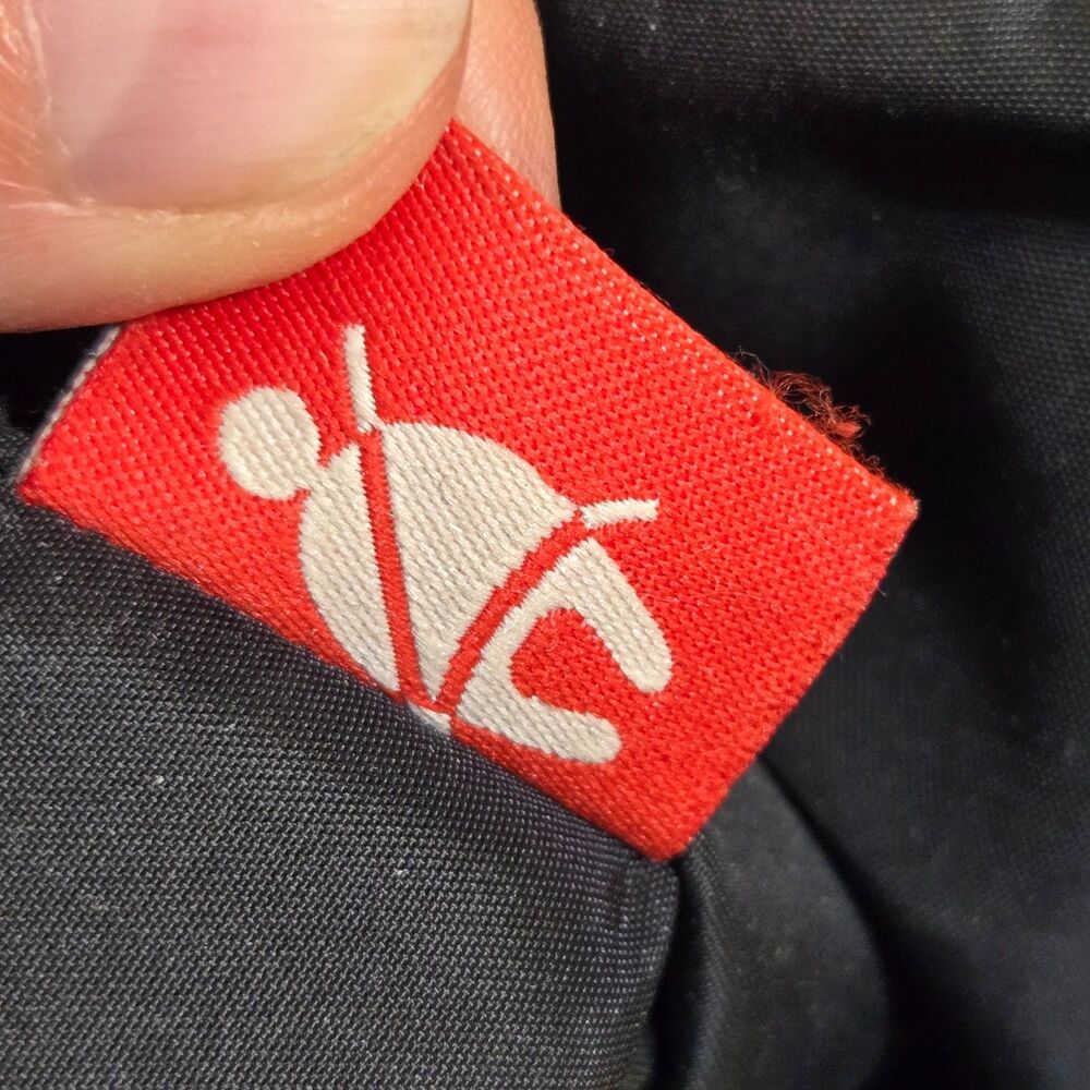 Vtg Harveys Seatbelt Black Tote Bag Handbag Shoulder Purse Long Top Handles Snap - Picture 11 of 12